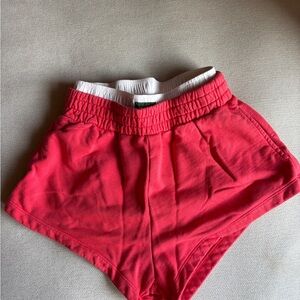 Daily Drills High-Waist Red Shorts